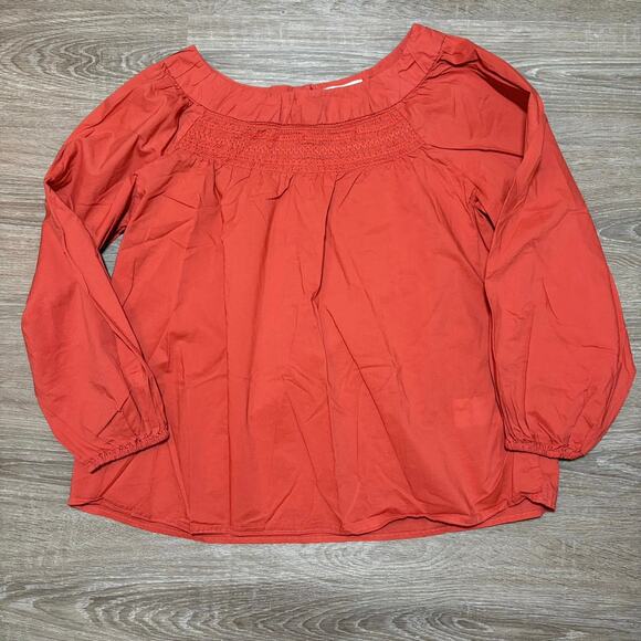 Maeve for Anthropologie Jessie Smocked Swing Blouse - Picture 2 of 10